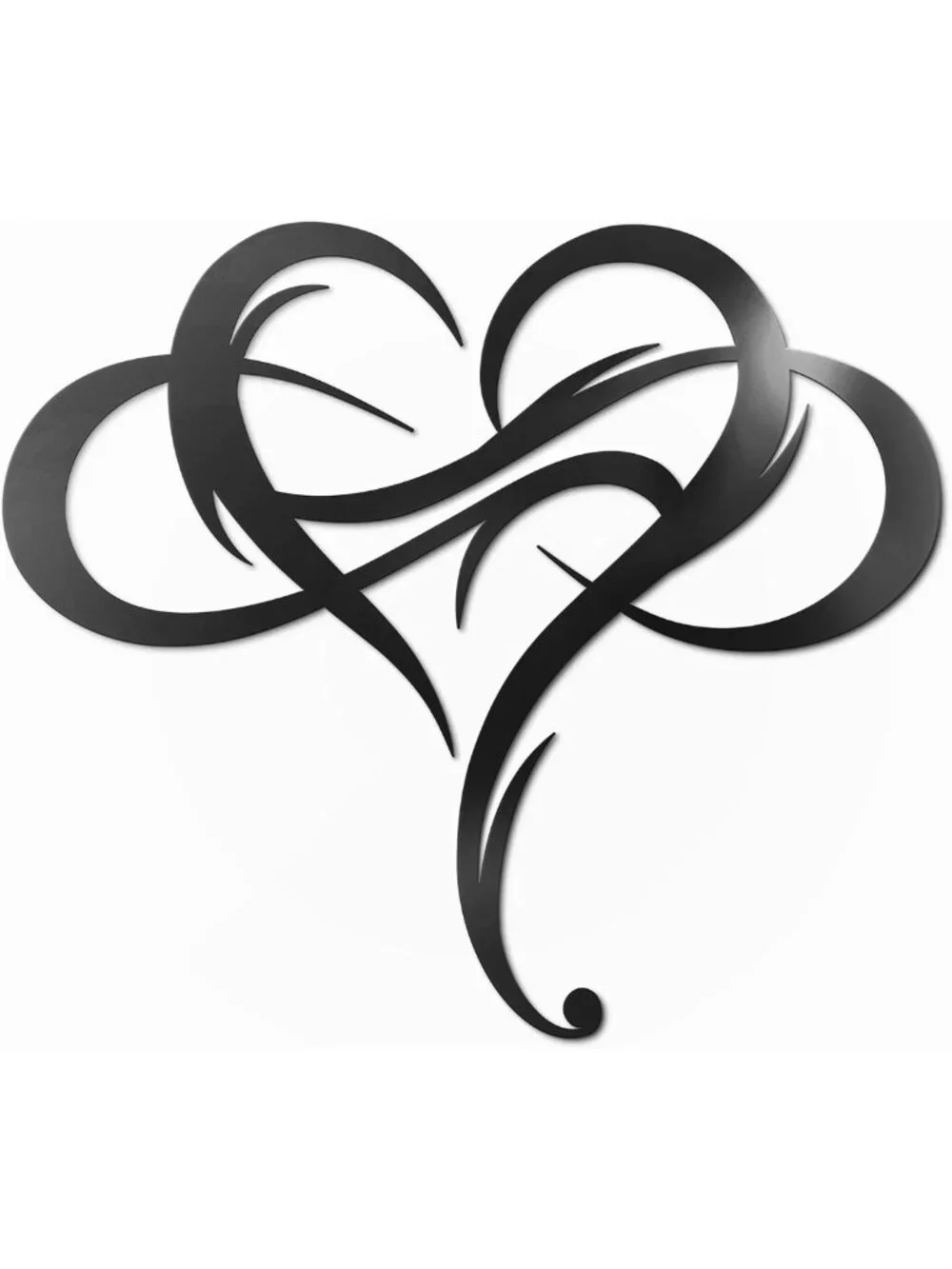 Large Infinity Heart Metal Wall Art - Unique Love Sign for Home & Garden Decor